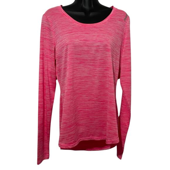 Reebok Womens Size Small Pink Long Sleeve Athletic Active Top Thumb Holes Gym - Picture 1 of 11